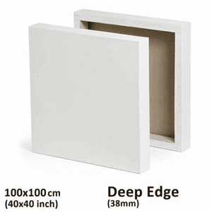 100x100cm 40x40 Inch Deep Edge Blank Stretched Canvas