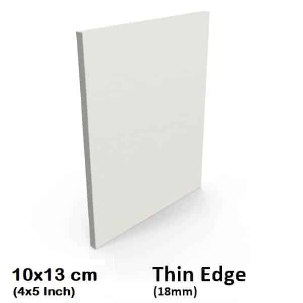10x13cm/4x5” Inch Thin Edge Blank Stretched Canvas