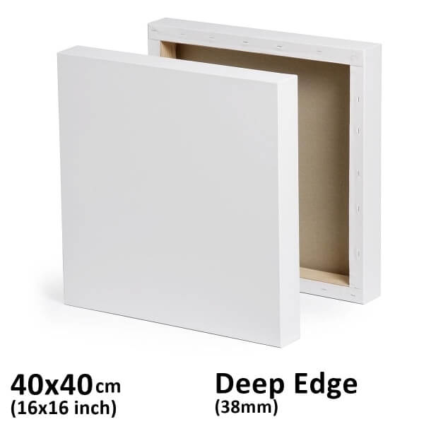 40x40cm 16x16 Inch Deep Edge Blank Stretched Canvas