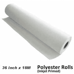 36 Inch x 18m Polyester Canvas Rolls 220 GSM Inkjet Primed